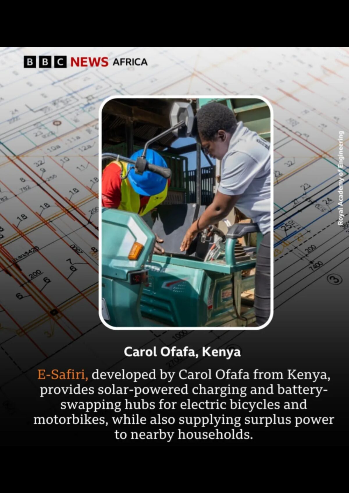 E-Safiri featured on BBC Africa for the Royal Academy of Engineering Africa Prize 2026